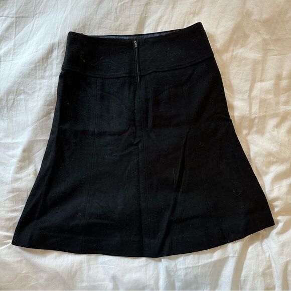 J. Crew Black Felted Wool A-Line Skirt Size Small - Picture 4 of 4